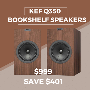 KEF Q350 Bookshelf Speakers Walnut