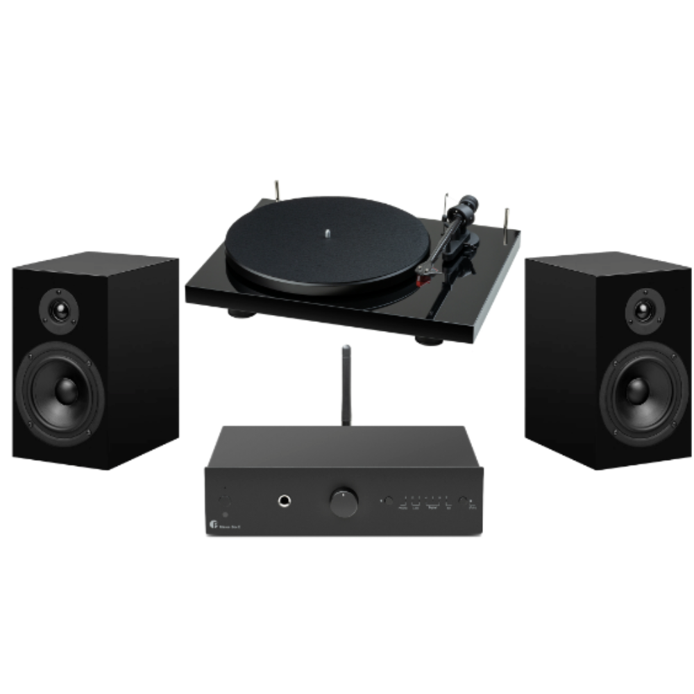 Pro-Ject|E Turntable Pack - Debut E Carbon Turntable, Stereo Box E, Speaker Box 5|Melbourne Hi Fi1