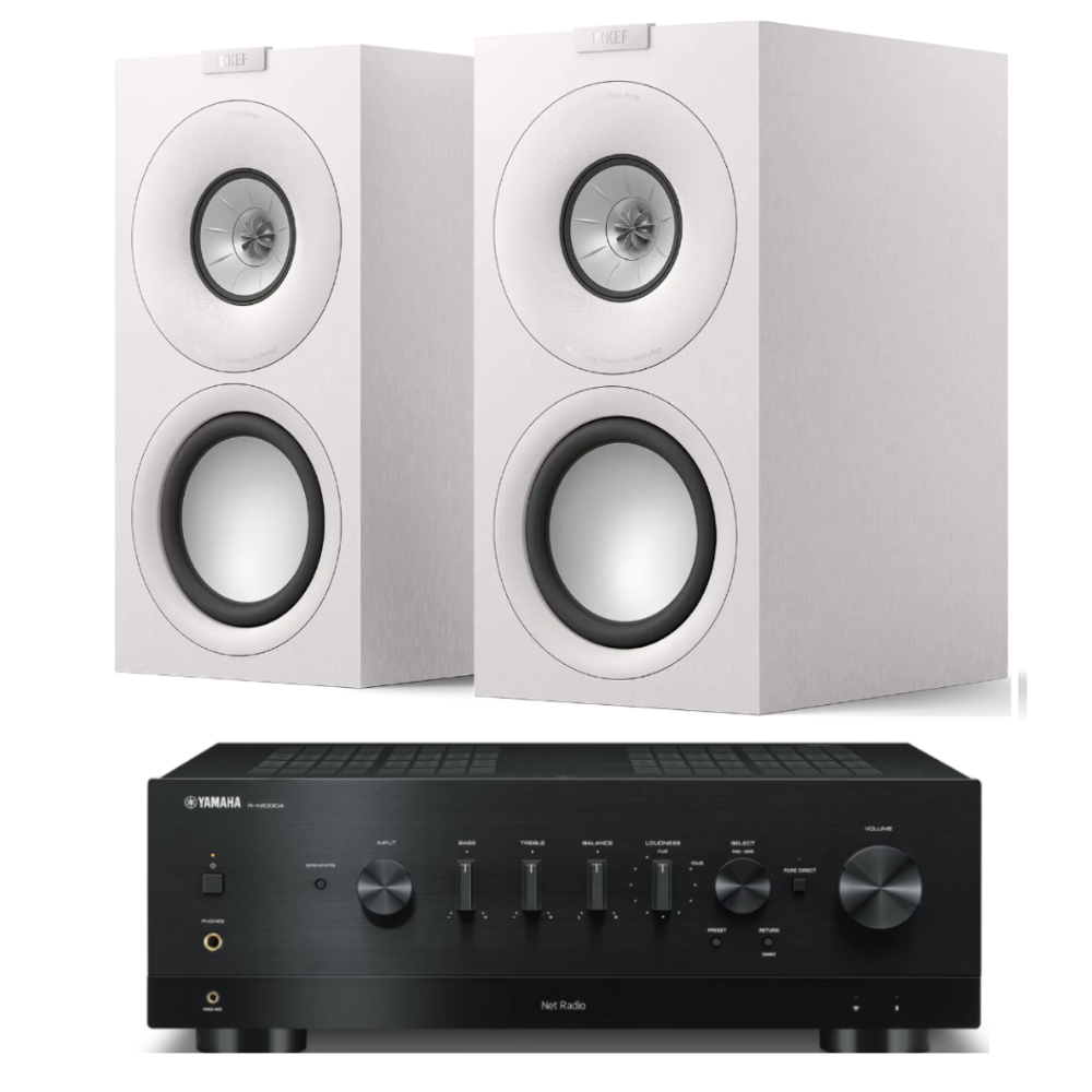 KEF Q Concerto Speakers, Yamaha R-N1000A Network Receiver and AQ cables Pack|Australia Hi Fi6