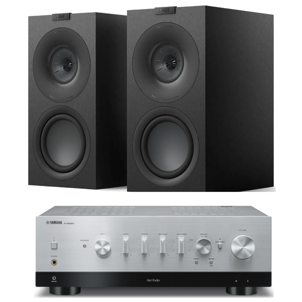 KEF Q Concerto Speakers, Yamaha R-N1000A Network Receiver and AQ cables Pack|Australia Hi Fi4