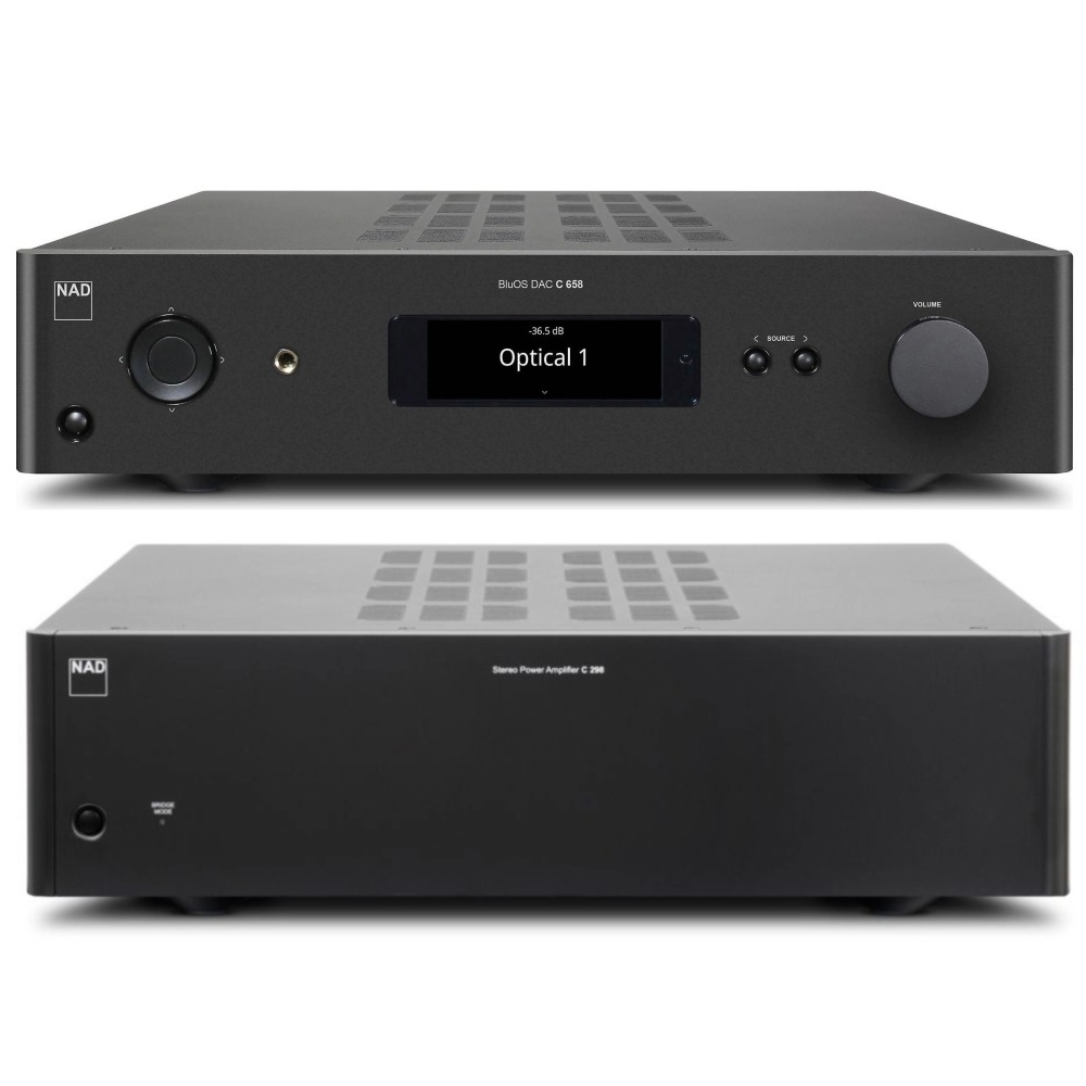 NAD C 658 BluOS Streaming DAC and C 298 Power Amplifier Bundle Offer