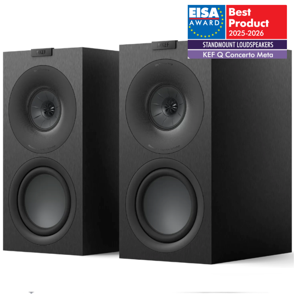 KEF Q Concerto Meta Bookshelf Speakers with free KEF SQ1 Floor Stands