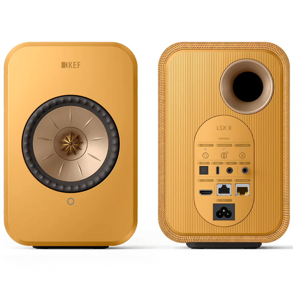 KEF LSX II Bookshelf Speakers, Kube Subwoofer Bundle