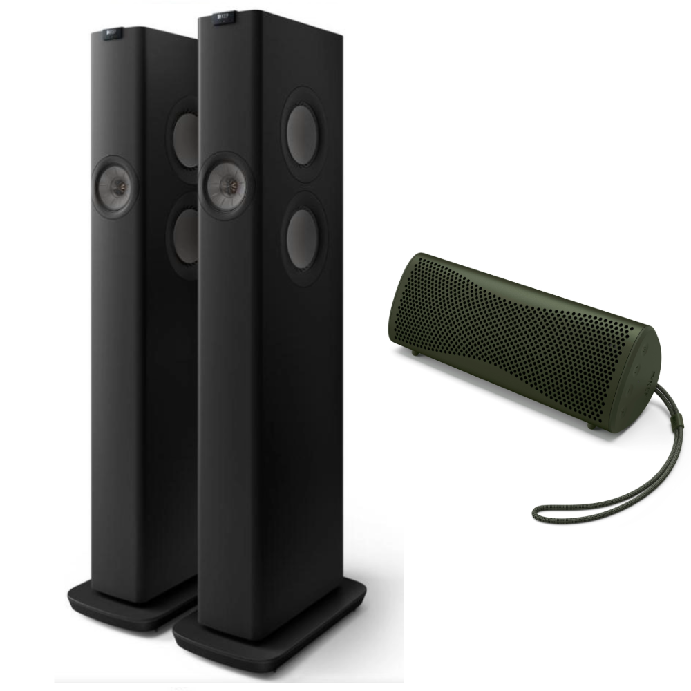 KEF LS60 Wireless Floorstanding Speakers and KEF Muo speaker bundle