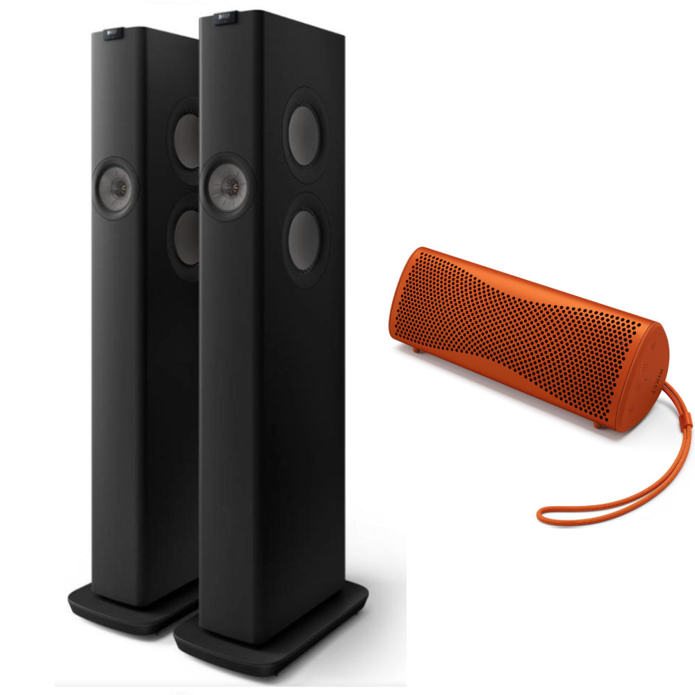 KEF LS60 Wireless Floorstanding Speakers and KEF Muo speaker bundle