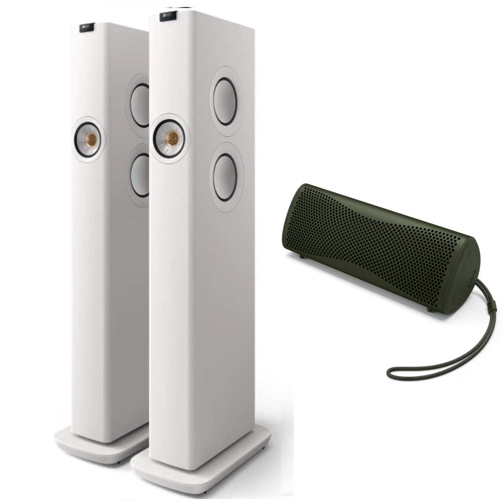 KEF LS60 Wireless Floorstanding Speakers and KEF Muo speaker bundle