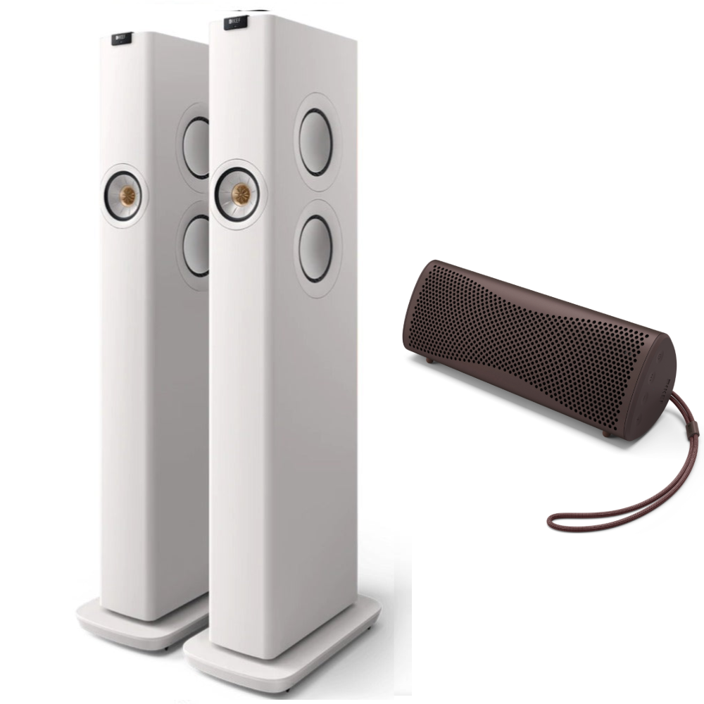 KEF LS60 Wireless Floorstanding Speakers and KEF Muo speaker bundle