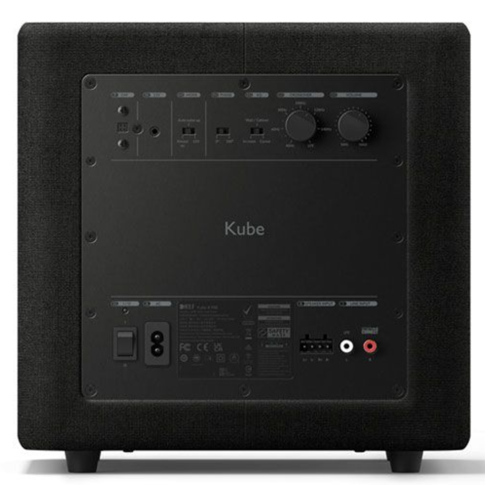 KEF LSX II Bookshelf Speakers, Kube 8b MIE Subwoofer and P1 Desk Pad Bundle