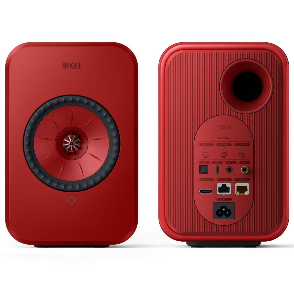 KEF | LSX II Bookshelf Speakers Red | Melbourne Hi Fi20