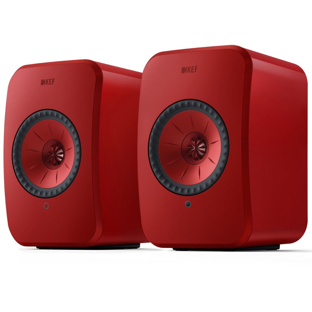 KEF | LSX II Bookshelf Speakers Red | Melbourne Hi Fi1