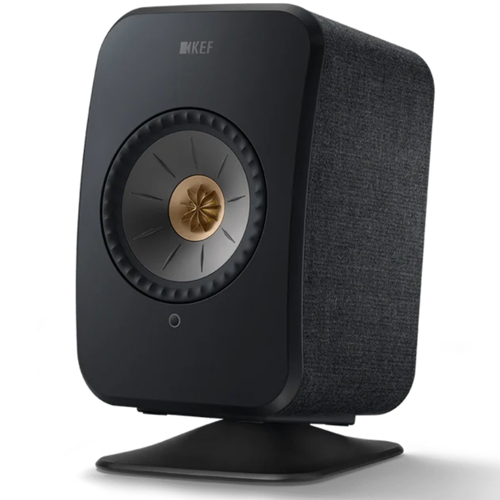 KEF LSX II Bookshelf Speakers and KEF P1 Desk Pad Bundle