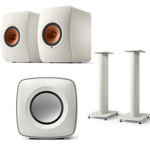 KEF | LS50 Wireless II Speakers, KC Subwoofer and S2 Floor Stands Bundle | Australia Hi Fi2